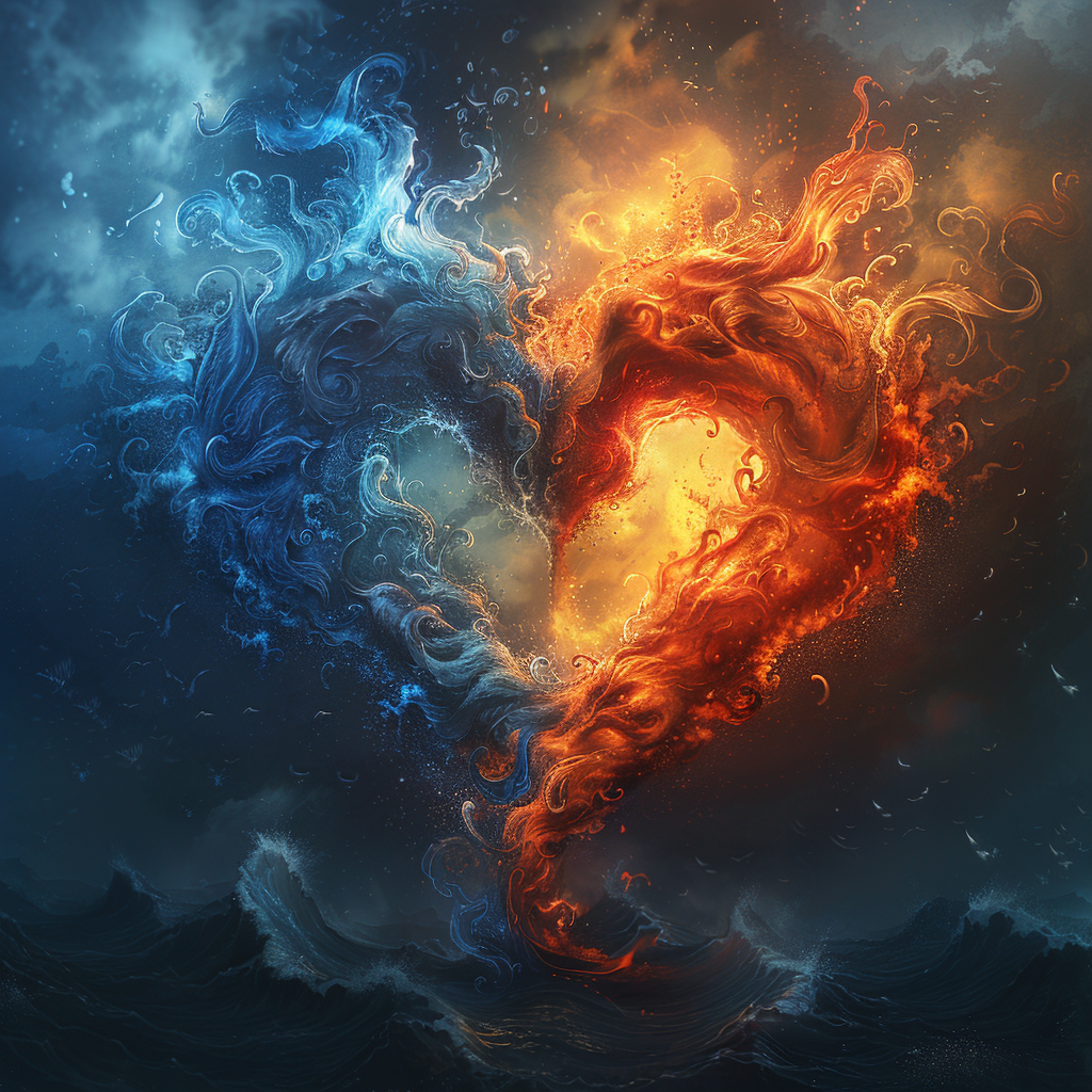 Love is like fire, it can light up the heart or burn it.