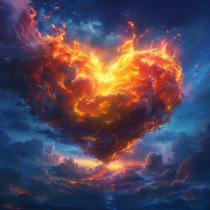 Love is like fire, it can light up the heart or burn it.